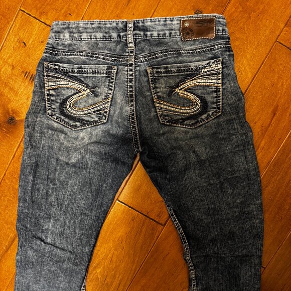 Silver Jeans Berkley | Ultra Low Rise Slim Bootcut | Size 27/34 | Y2K Vibes GUC - Picture 3 of 11